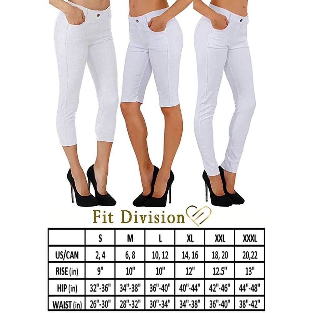 Women's Jean Look Cotton Blend Jeggings - Picture 3 of 3